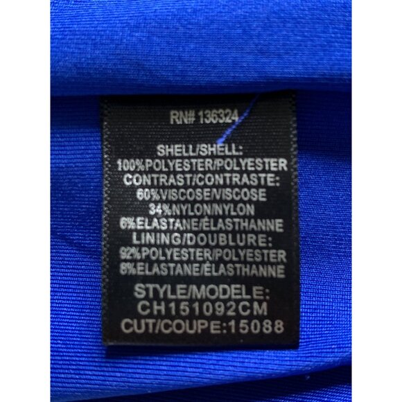 Halston Heritage Mini Evening Chiffon Cape Overlay Dress Size 6 RA10712 NWD $375 - Picture 5 of 15